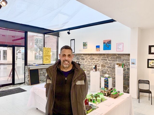 A Special Visitor to the Youth Imagine the Future Exhibition! 🎉🎉 Miigwech, Director Krishna Burra! Glad you loved it! This is a free, fun place to be on a rainy day! #YouthImagineTheFuture #RainyDayFun #ListenUpCOPfolx