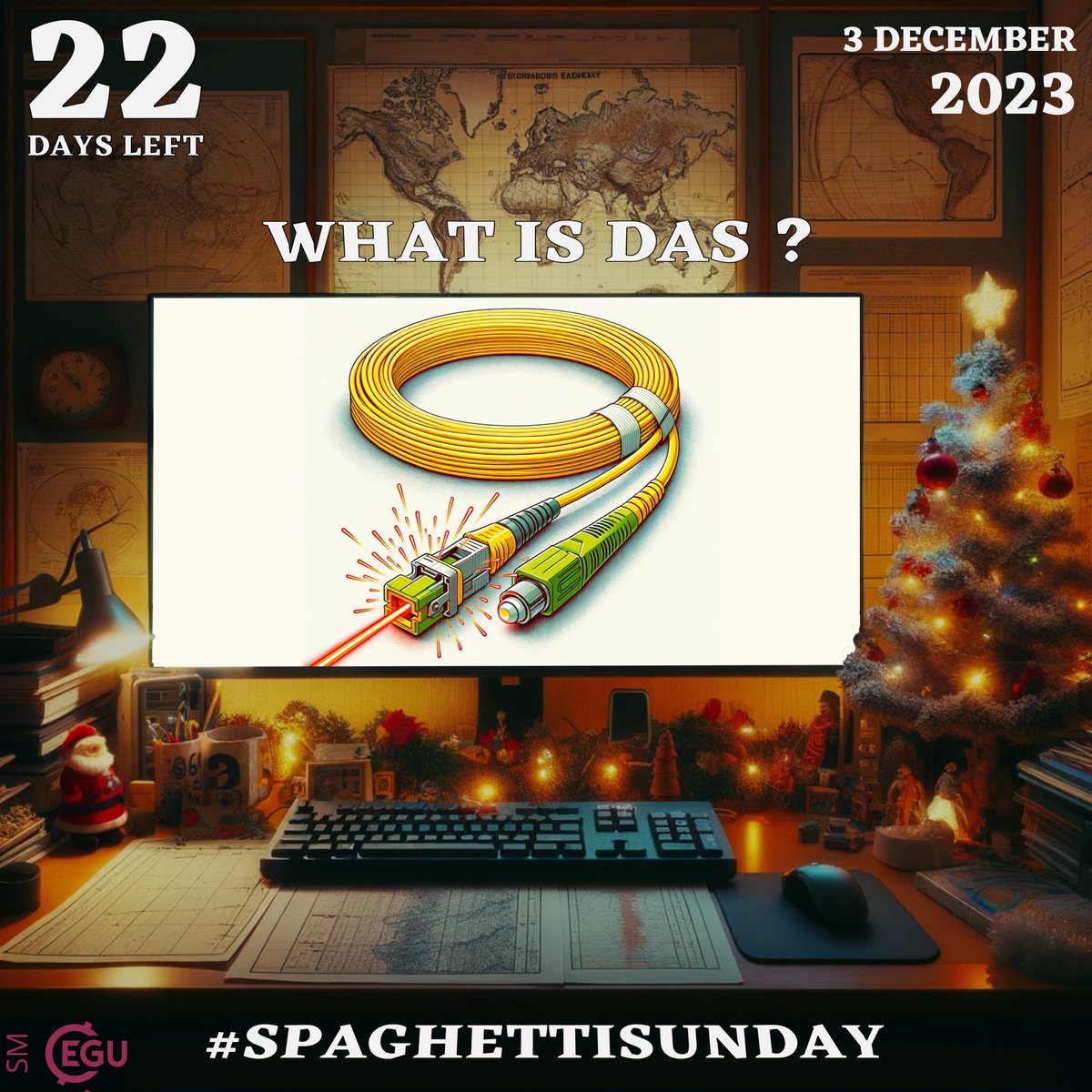 EGU_Seismo's tweet image. 🎄 Advent Day 3! In the first #spaghettisunday learn all about the wonderful world of DAS! Check out out latest blog post below! blogs.egu.eu/divisions/sm/2… #SeismoAdvent @EuroGeosciences #EGUSeismo #EGUSM
