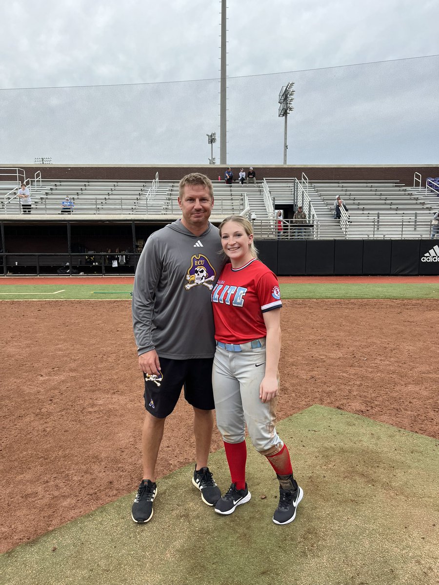 AddisonSampson_'s tweet photo. I had an amazing day at East Carolina University’s Prospect Camp yesterday. Thank you for having me and hope to be back soon! @ShaneWinkler @ecu__softball https://t.co/9ExxInmxQX