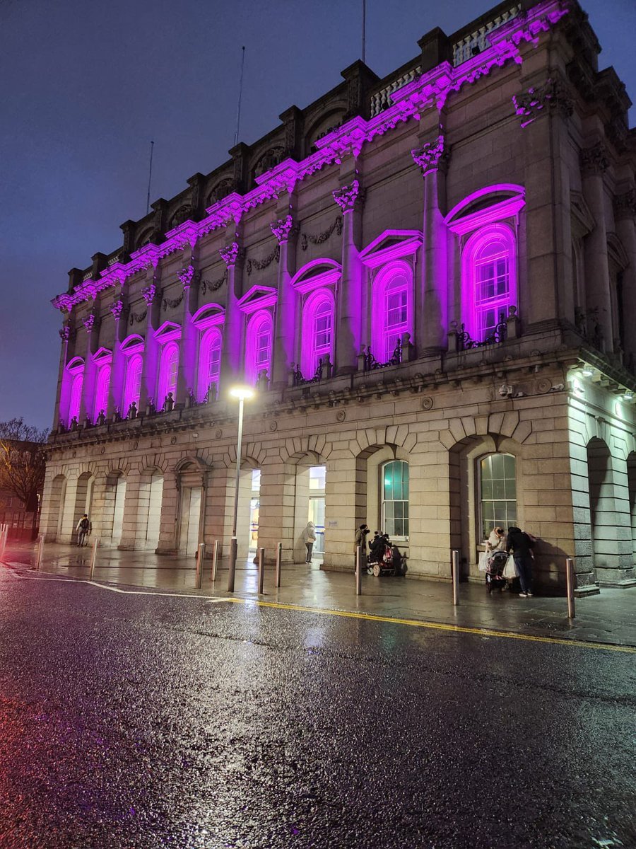 #HeustonLights shine bright this evening for #PurpleLights23 💜

irishrail.ie/en-ie/news/Int…