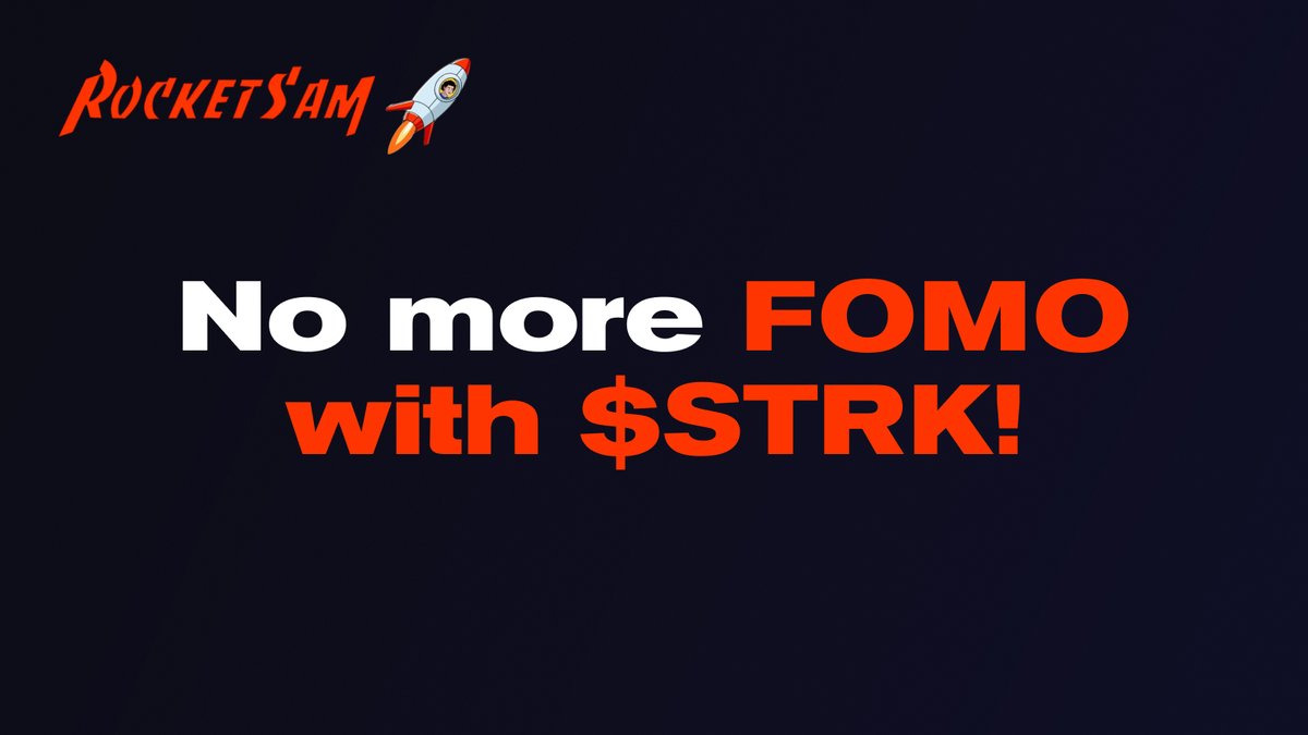 rocketsam_io's tweet photo. No more FOMO with $STRK!
RocketSam lets you farm tier-1 airdrops for few cents!
It's the real deal. Boost your volumes in our farming pools and earn extra transactions.
Go to https://t.co/p224LNobJz and try it out yourself!
#Starknet #Base #airdrop #Layer_Zero #LayerZero https://t.co/0rxaHMdMmy