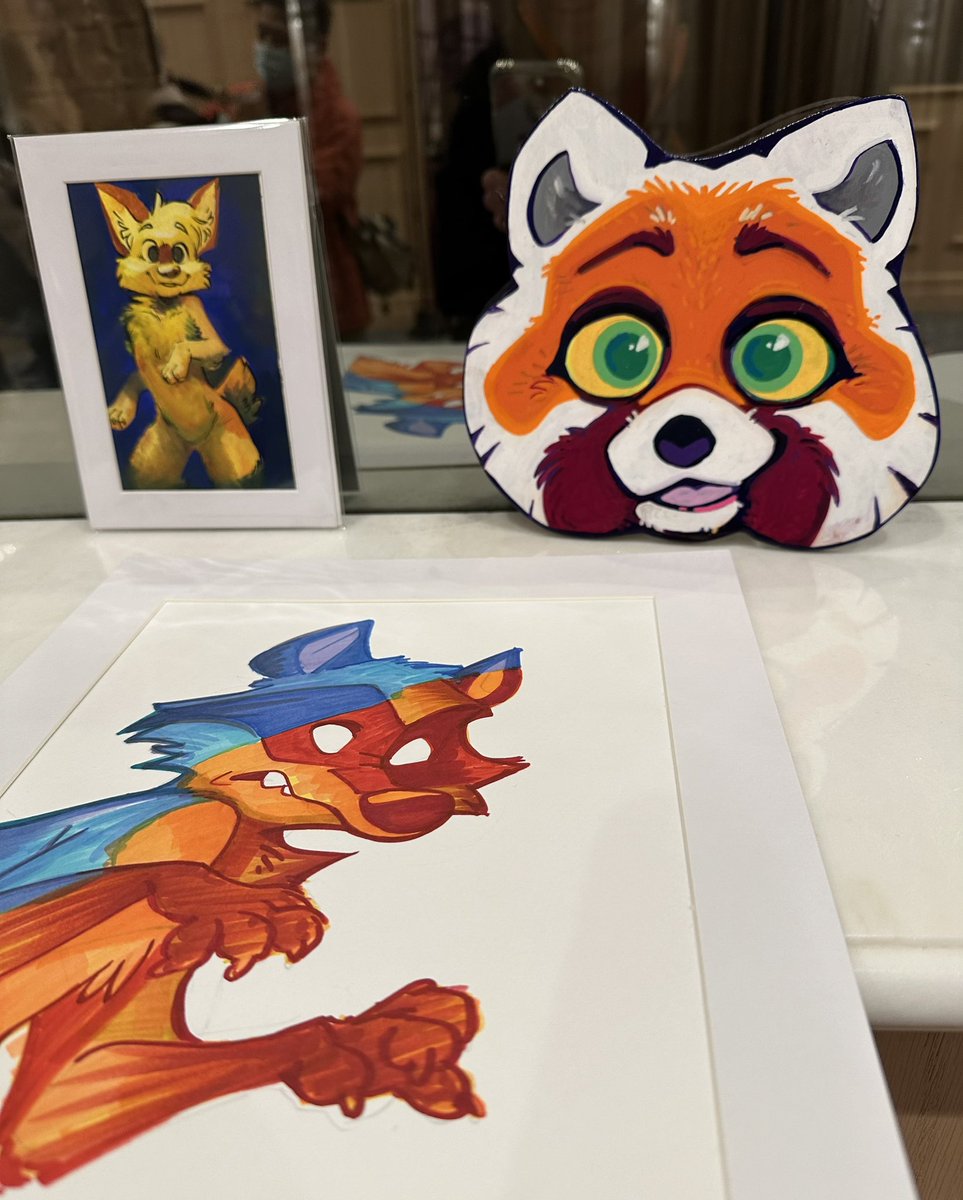 Art show haul with pieces from @_GreyWhite @Spainimation and @KoidelCoyote ❤️❤️❤️