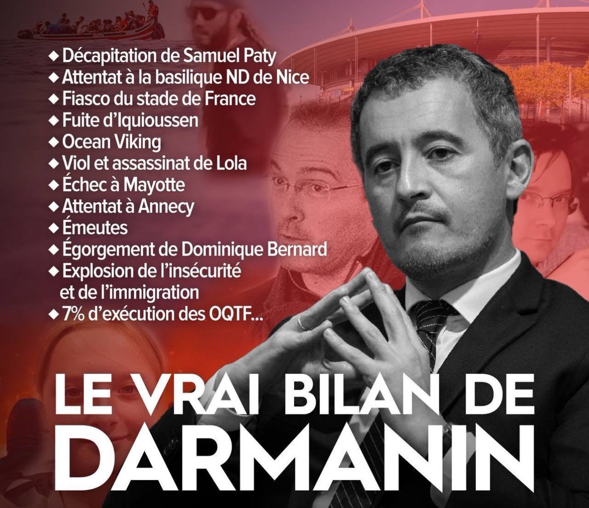 Bruno_Attal_'s tweet photo. #attentatParis Darmanin toujours ministre, il arrive encore à dormir ?
#DarmaninMenteur #DarmaninDemission 
#Iman https://t.co/tuwWGZ2GZZ