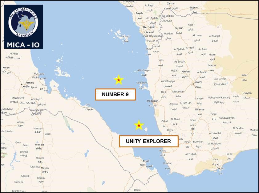 Fortunately, UNITY EXPLORER was not hit and damages on NUMBER 9 were quickly under control. Both ships could resume their sailing with safe crews.
#MicaIO recommends active watch on dedicated nets prior to transiting in this area where groups try to restrict freedom of navigation