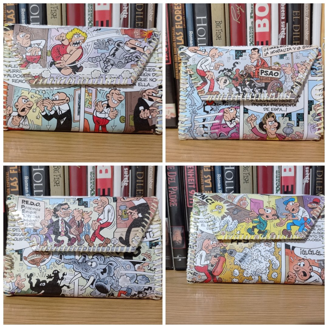 veganibalecter's tweet photo. ¿Me ayudas con un RT? Os traigo ideas para regalar estas Navidades. Carteras de Cómic (Mortadelo y Filemón, Mafalda y Súper López) con monedero, billetera y ranuras para tarjetas. Son a 15€ y el envío por correo ordinario está incluido https://t.co/0SuA1iTJDE