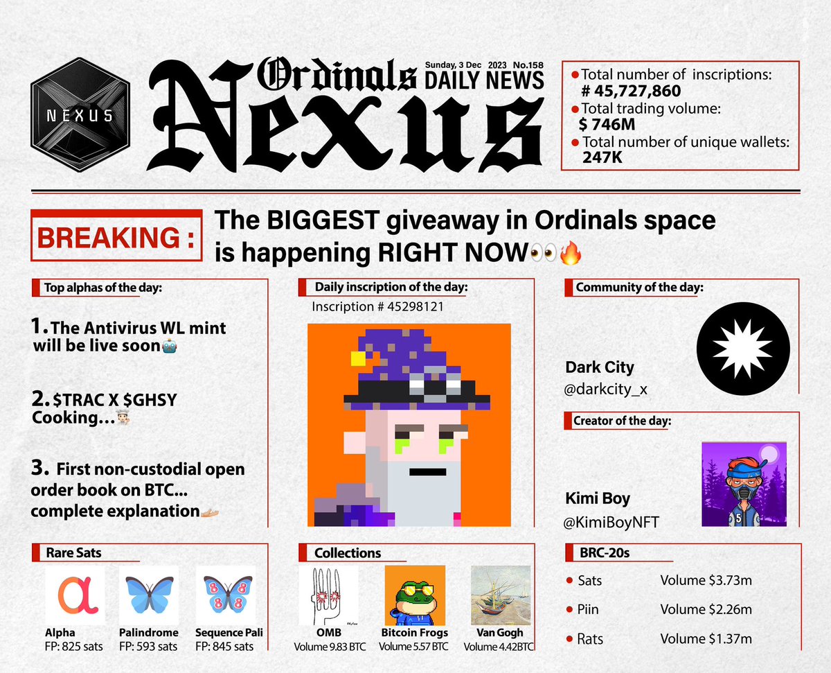𝐁𝐑𝐄𝐀𝐊𝐈𝐍𝐆: The BIGGEST giveaway in Ordinals space is happening RIGHT NOW👀🔥

• <a href="/btcordinal/">BTC MACHINE🤖 - BTC VIRUS🦠</a> Antivirus WL mint is coming soon…🤖

• <a href="/trac_btc/">PushTopia🟧</a> X <a href="/GhostyCash/">Ghosty.Cash</a> 👀

• Complete explanation of $RUG 🫴🏼

‼️ 𝐆𝐢𝐯𝐞𝐚𝐰𝐚𝐲 𝐟𝐨𝐫 𝐇𝐚𝐬𝐡𝐥𝐢𝐧𝐠𝐬 𝐖𝐋 𝐒𝐩𝐨𝐭👇🏻- 𝐑𝐞𝐚𝐝