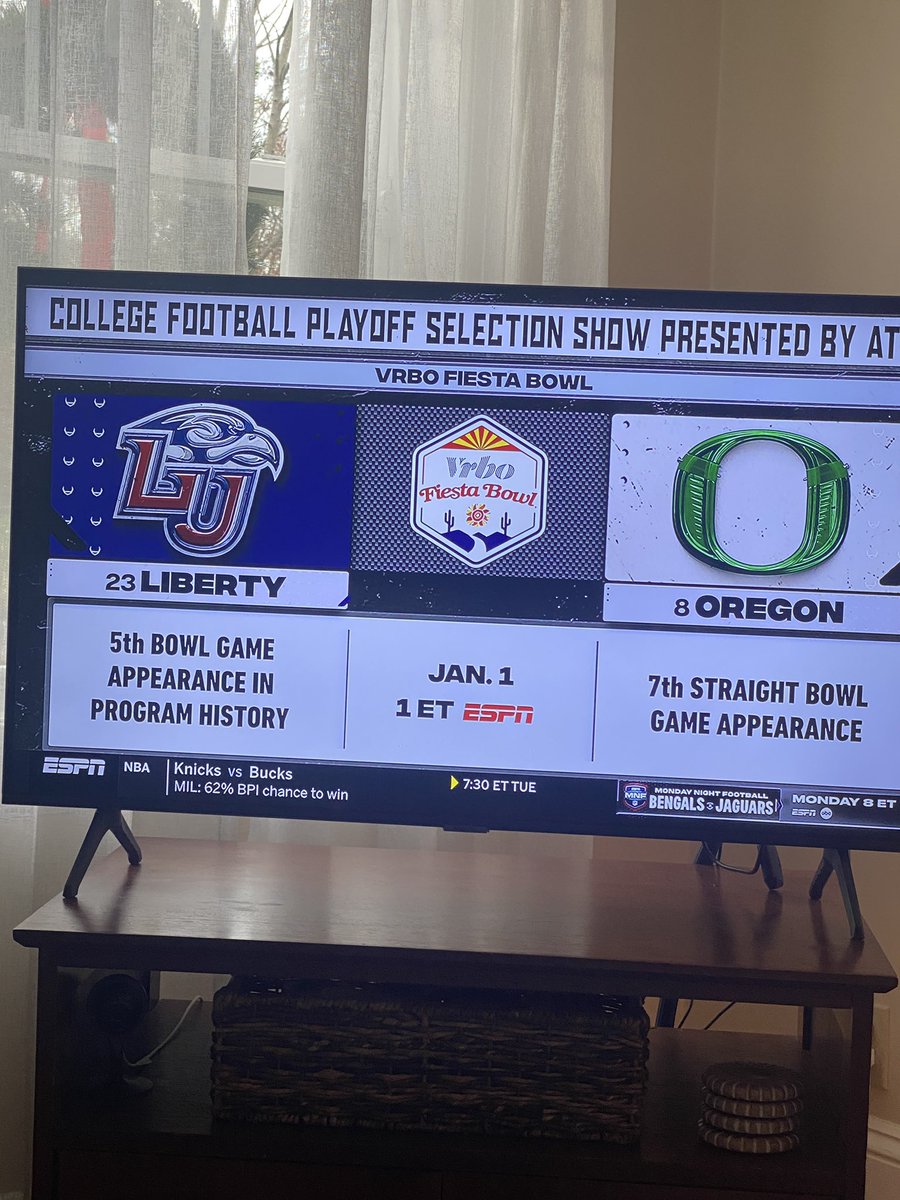 NEW YEARS SIX BOWL BOUND <a href="/CFBPlayoff/">College Football Playoff</a>!!!! Incredible day and incredible moment for <a href="/LibertyFootball/">Liberty Football</a>!!!!!!  

Congratulations to <a href="/CoachChadwell/">Jamey Chadwell</a> and <a href="/LibertyU/">Liberty University</a>!