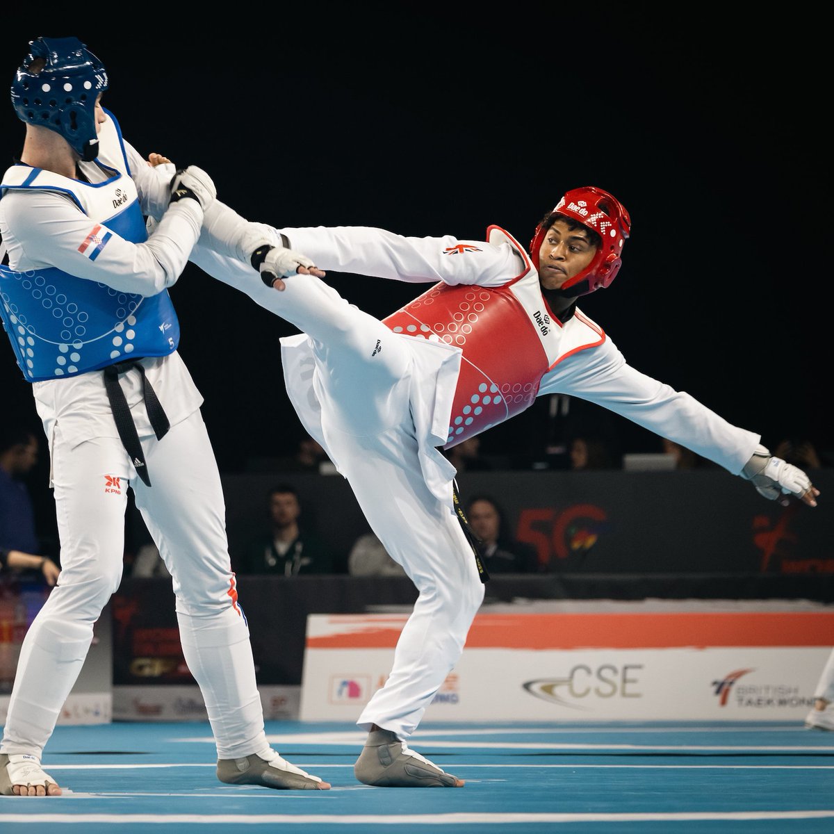 Getting it done 💪 @CadenCunn1ngham has punched Team GB's ticket to #Paris2024 in the men's +87kg🎟️ He reached the round of 16 at the World Taekwondo Grand Prix Final in Manchester 👏 📸 @sammellishphoto