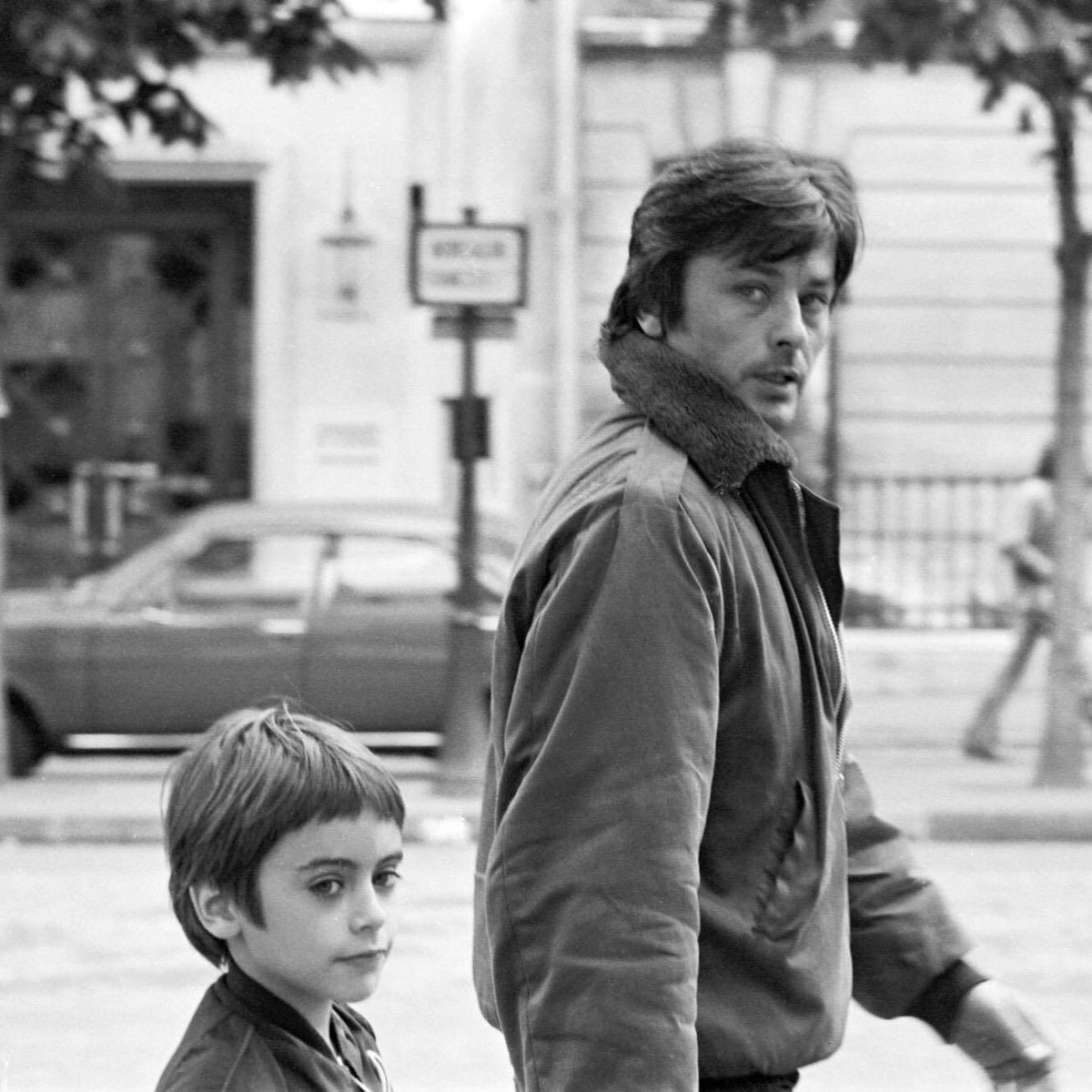 #weekendstroll #weekendwalks #alaindelon #french #moviestar and #son #anthonydelon #fatherandson #parisianstyle #parisianlifestyle #1972 #70s #70sstyle #lifestylephotography #peoplephotography #actorphotography #beyondcoolmag #motion #travel #urban #life