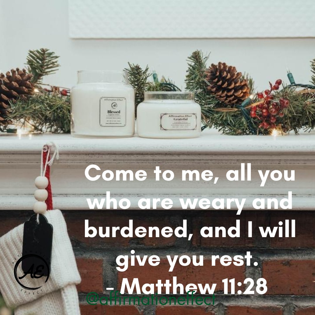 Finding comfort in these words: 'Come to me, all you who are weary and burdened, and I will give you rest. 💛✨ Embracing the promise of renewal and peace. #affirmationeffect #sunday #affirmationoftheday #Affirmations #blessed #churchflow
