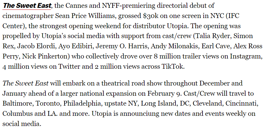 NickPinkerton's tweet image. Hello, friends. This is a very, very heartening start. It is a difficult world for little movies right now, so a gentle reminder--the only way we will keep getting bookings is putting up Kobe numbers everywhere we play, so if we're in your town, please do pull tf up.