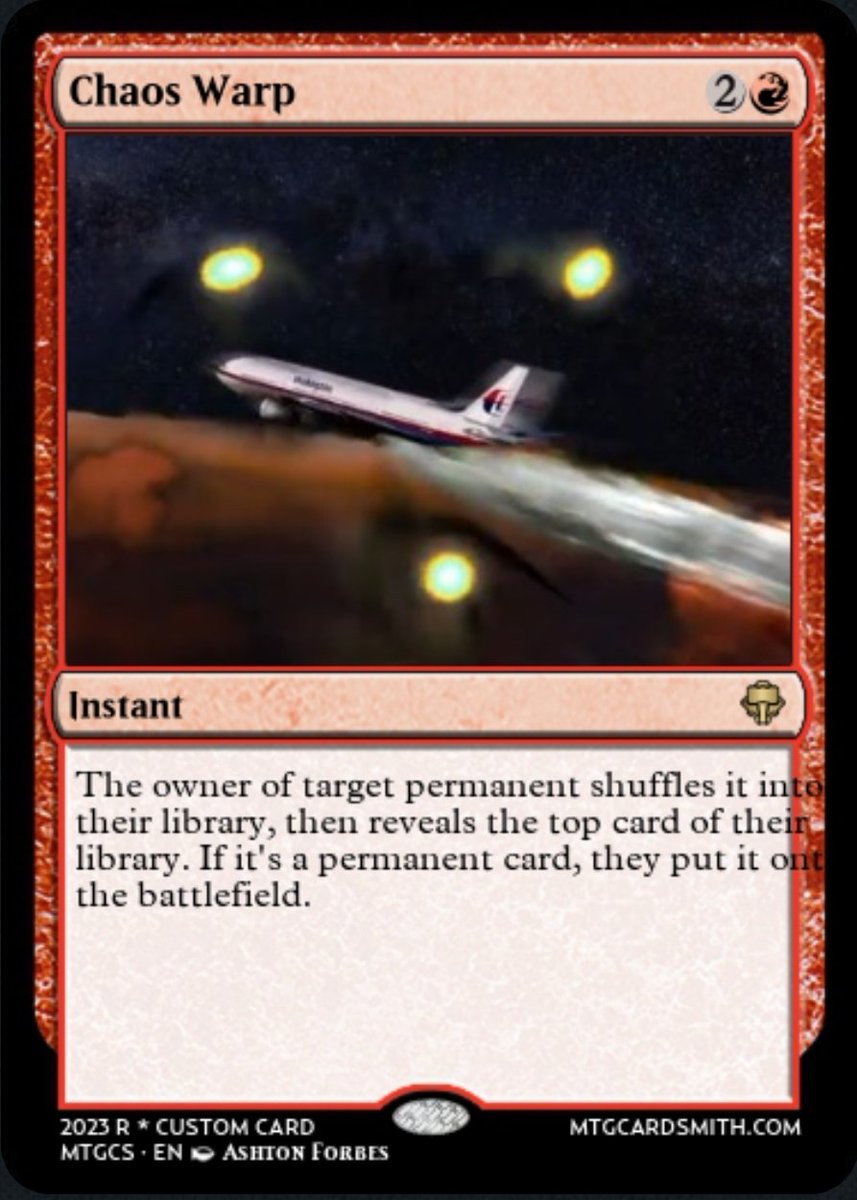 WhatsThatInThe's tweet photo. @ashtonforbes you mention in your one video that  play MTG, i made this meme for you, hope it could get in for meme of thr day. https://t.co/6delNldsI7