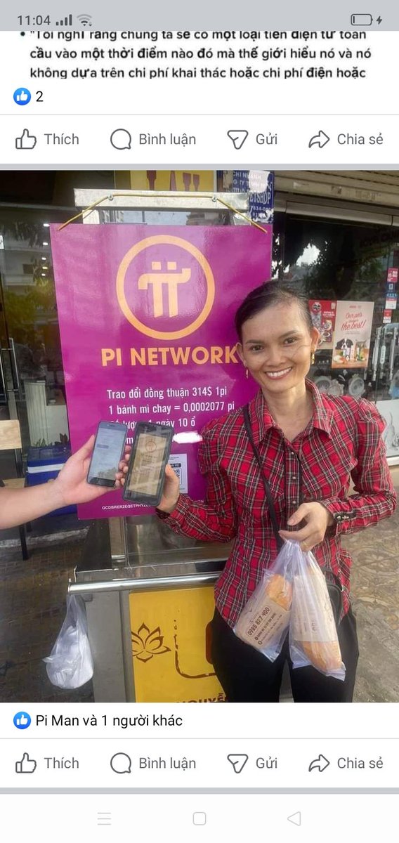 Pi network thật vỉ đại..đồng thuận bánh mì với giá 314k đô. Vá tuyệt vời..theo dỏi mình sẻ trả lại ae đủ nhé.để có thêm nhửng thông tin về pi