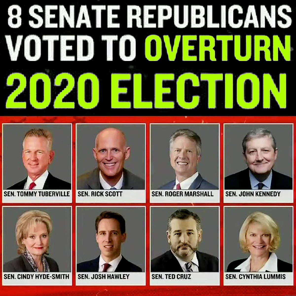 @MuellerSheWrote 🧰 The Republicans in the senate that voted to overturn the 2020 election: