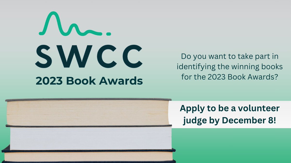 SWC_Can's tweet photo. 🤓 2 days left to become a volunteer judge for the #SWCCBookAwards! Join your fellow SWCC members in reading, discussing, and identifying the winning books for the 2023 Book Awards. 

Sign up here: https://t.co/tpseZbJL2Z https://t.co/5udqhiywZn