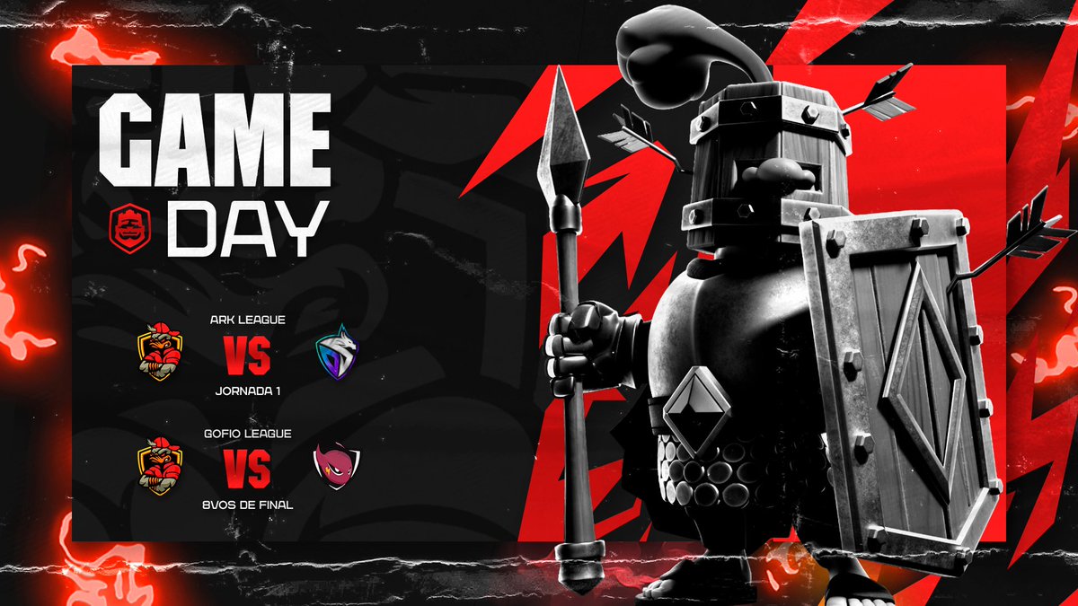 #CR II Matchday 🔴⚫

Nuestra meta de hoy serán derrotar a unos bravos dragones y vencer a los pequeños gigantes en unos emocionantes octavos de final🔥.

🏆• @ARK_LEAGUE J1
🆚• #souldragonsg
⏰• 14:30🇲🇽

🏆• @GofioLeague 8vos
🆚• <a href="/LittleGiantsLG/">Little Giants</a>
⏰• 16:00🇲🇽

#GoDucks🦆