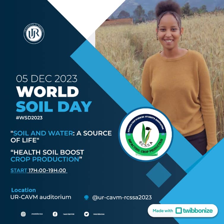 World Soil Day is annually held 5th/12 to highlight soil's importance on Earth. The theme for #WSD2023 is “Soil and water: a source of life” Soil and water are the medium in which plants grow and obtain essential nutrients.
#SoilAction   
#WaterAction 
#SoilHealth 
#WSD2023