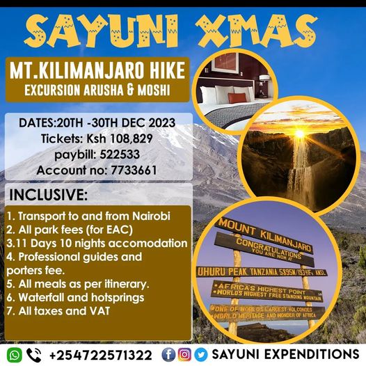 andrewegala's tweet photo. @karennyamunbo Party after Party; Hike Mt Kilimanjaro over Christmas festive season https://t.co/5GXREyouu5
