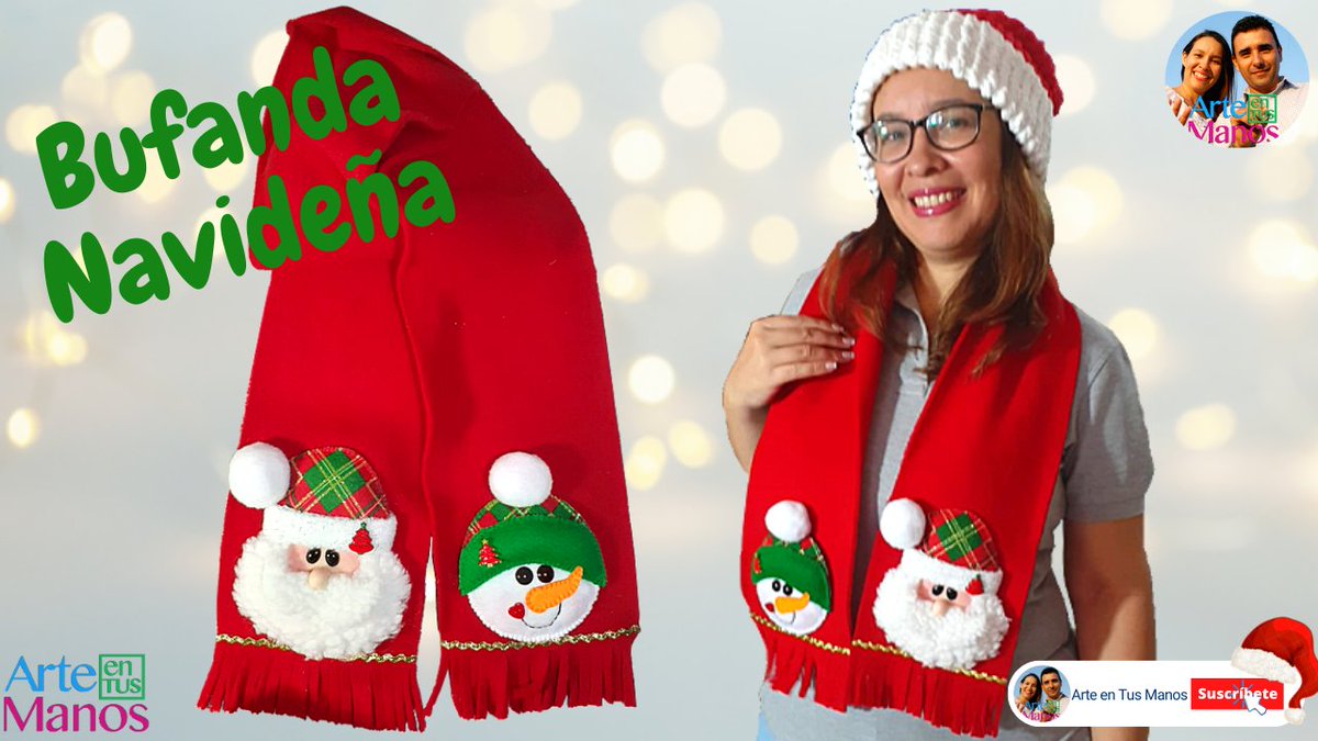 🔴Cómo Hacer BUFANDAS NAVIDEÑAS, Fácil Con Arte en Tus Manos youtu.be/AETqHehMjQM?si… a través de <a href="/YouTube/">YouTube</a>