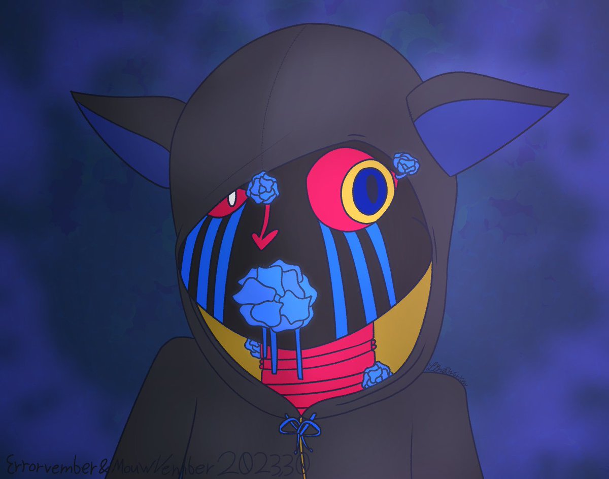 LinaWorker's tweet photo. The #HanahakiDisease is something I never think I would draw to be honest, expressly not with #ErrorSans, I'm very happy with how this turnd out too ^^ like just everything about this, somehow turned pretty much the way i wanted them to, the #Flowers & #Hood
#ErrorVember2023 https://t.co/uo5hXXsSz7