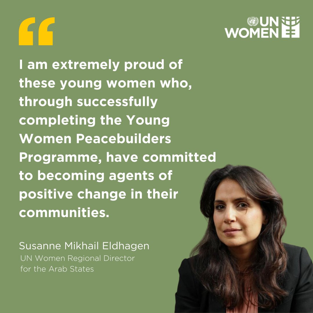 Susanne Mikhail Eldhagen (@susanneunwomen) on Twitter photo 🧵#COP28UAE Dec 3 theme: Relief, Recover and #PeaceAtCOP28
<a href="/unwomenarabic/">UN Women Arabic</a> & <a href="/ifi_aub/">IFI at AUB</a> worked with 46 young women peacebuilders aged 18-35 from 13 countries across the Arab States to enhance their skills in peacebuilding, mediation, and conflict resolution☮️unwo.men/ooju50QeMx8 🧵#COP28UAE Dec 3 theme: Relief, Recover and #PeaceAtCOP28
<a href="/unwomenarabic/">UN Women Arabic</a> & <a href="/ifi_aub/">IFI at AUB</a> worked with 46 young women peacebuilders aged 18-35 from 13 countries across the Arab States to enhance their skills in peacebuilding, mediation, and conflict resolution☮️unwo.men/ooju50QeMx8