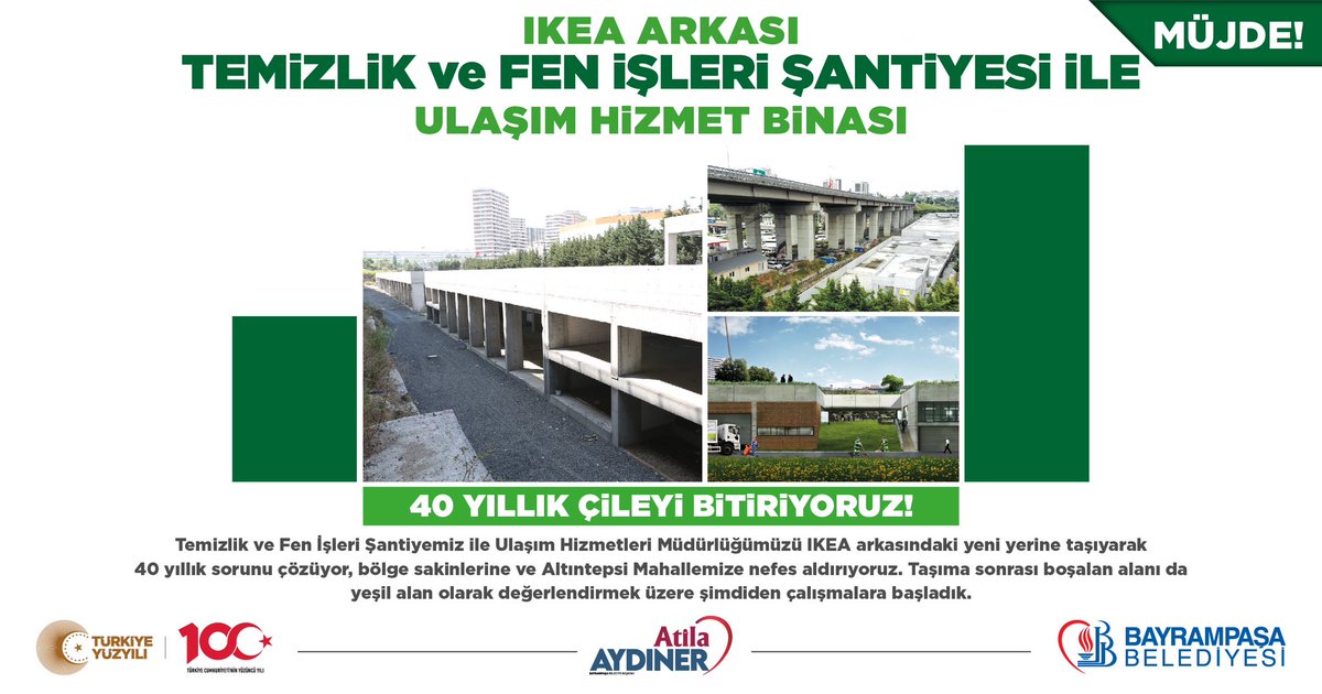 BAYRAMPAŞA İÇİN ÇALIŞIYORUZ!

Altıntepsi Mahalle sakinimize nefes aldıracak bir adımı daha attık. Temizlik, Fen İşleri ve Ulaşım Hizmetleri binasını taşıdık. Komşularımıza rahat nefes aldırdık.

#SevdamızBayrampaşa #BizBayrampaşalıyız