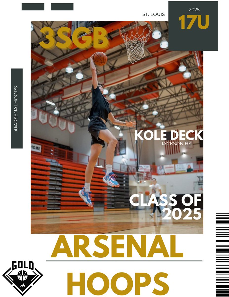 Very excited to welcome back 2025 Kole Deck of Jackson to our 17U Adidas 3SGB Team! A 6'6 Wing who can score the ball in a variety of ways. Strong defender who can guard 1-4. /// Welcome back Kole!! ///