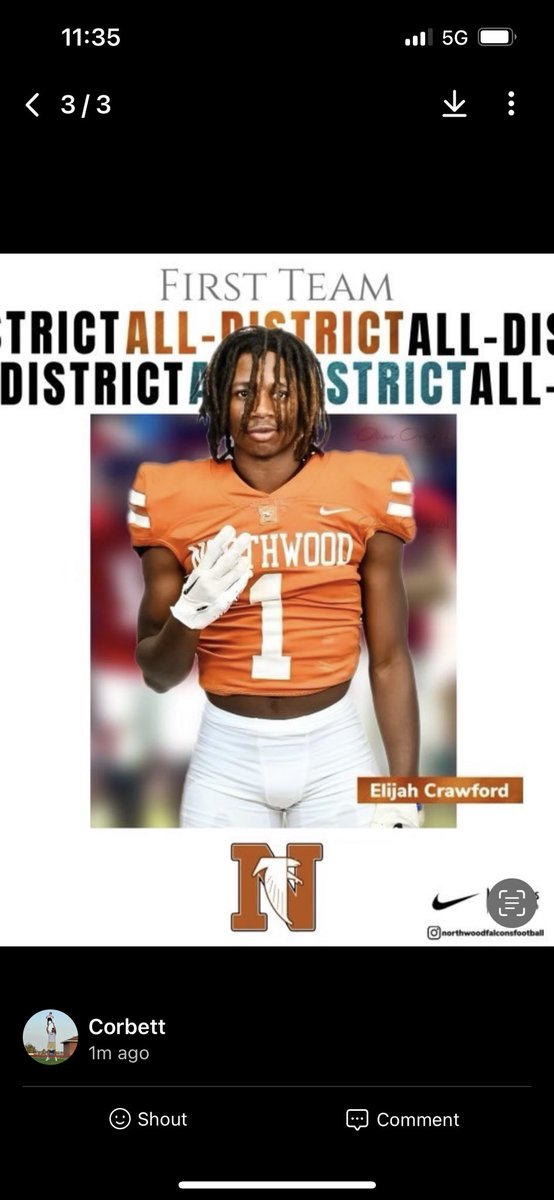 Elijah “Eli” Crawford (@almighty_eliii) on Twitter photo #AGTG first team all district!!
<a href="/CoachBradSmiley/">Brad Smiley</a> @CoachGrimesUAM
<a href="/KrisPeters06/">COACH KRIS PETERS</a>
@johnsimon31
<a href="/CoachPruitt_UAM/">Dallas Pruitt</a>
<a href="/RecruitLouisian/">Recruit Louisiana™️</a>
<a href="/JeritRoser/">Jerit Roser</a>
<a href="/LAvsAllYall/">Louisiana vs. All Y’all</a> #AGTG first team all district!!
<a href="/CoachBradSmiley/">Brad Smiley</a> @CoachGrimesUAM
<a href="/KrisPeters06/">COACH KRIS PETERS</a>
@johnsimon31
<a href="/CoachPruitt_UAM/">Dallas Pruitt</a>
<a href="/RecruitLouisian/">Recruit Louisiana™️</a>
<a href="/JeritRoser/">Jerit Roser</a>
<a href="/LAvsAllYall/">Louisiana vs. All Y’all</a>