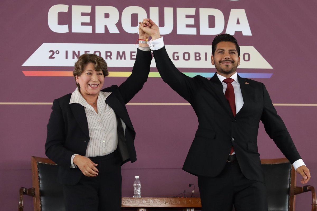 ENCONCRETO_'s tweet photo. Gobernadora Delfina Gómez destaca coordinación y trabajo con Nezahualcóyotl; asiste a Segundo Informe de Gobierno municipal
 
La Maestra Delfina Gómez y el alcalde Adolfo Cerqueda Rebollo refrendaron el compromiso de trabajar con unidad, organización y compromiso https://t.co/JiU9BhCOzi