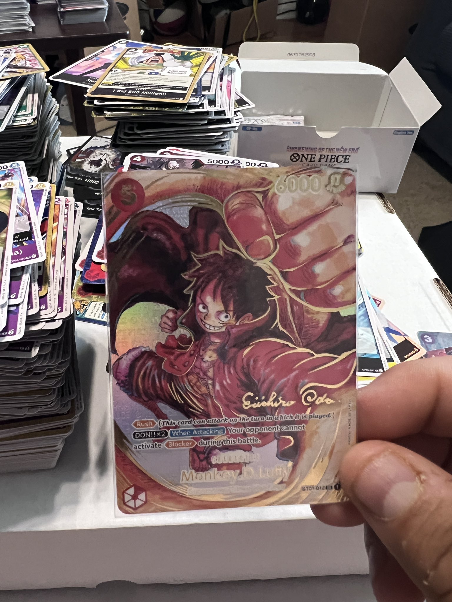 Gear 5 luffy will be our manga rare for set 5 #onepiece #onepiecetcg