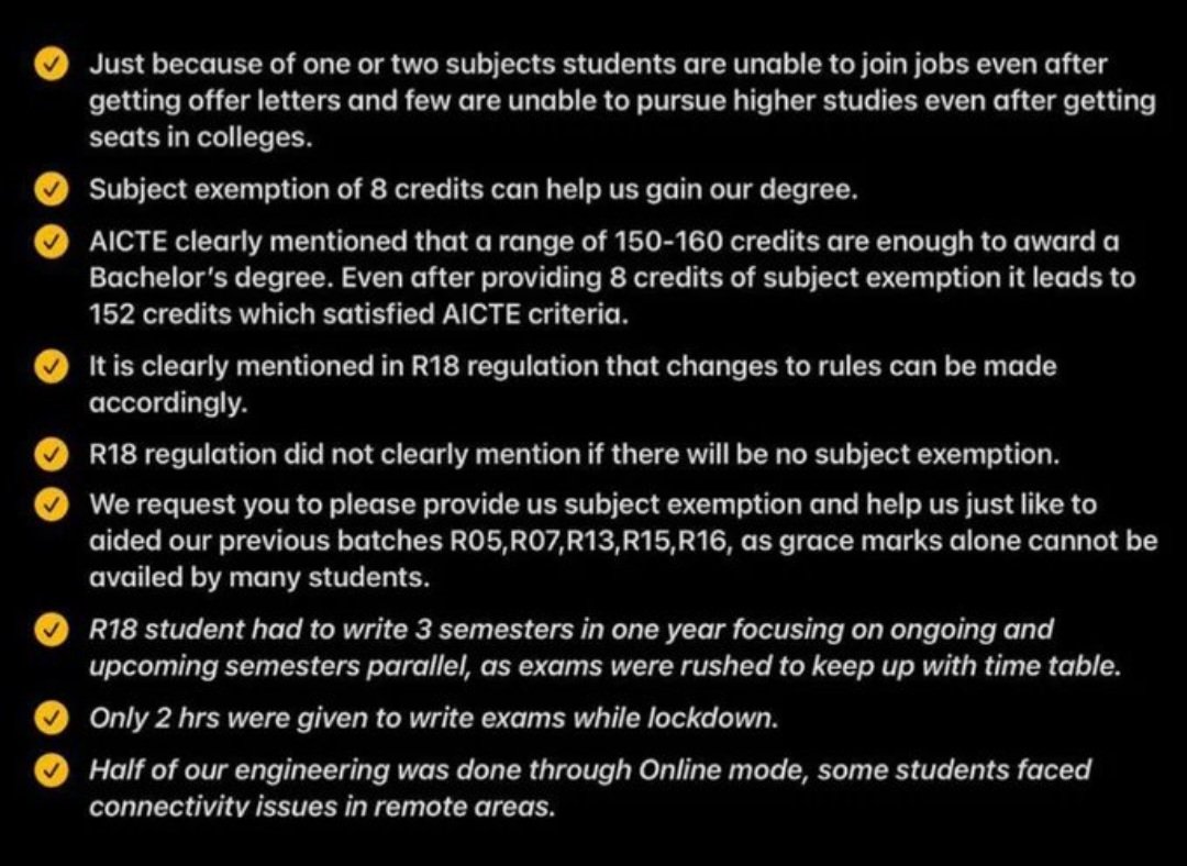 VickyMVReddy's tweet photo. @VenkatBalmoor Anna congrats to all congrats party team. As you are given assurance if congress form govt education minister fist signature on #JNTUH regulation R18 students issue 8credits subject exemption, credit base detention, in this concern pls take it on high priority &amp; resolve the issue https://t.co/2kwY8j6iJ5