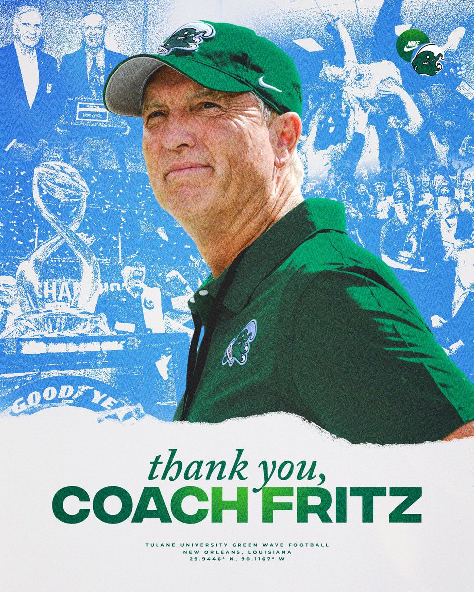 GreenWaveFB's tweet photo. Thank you, @CoachWEFritz! https://t.co/4xKEwGZzEW