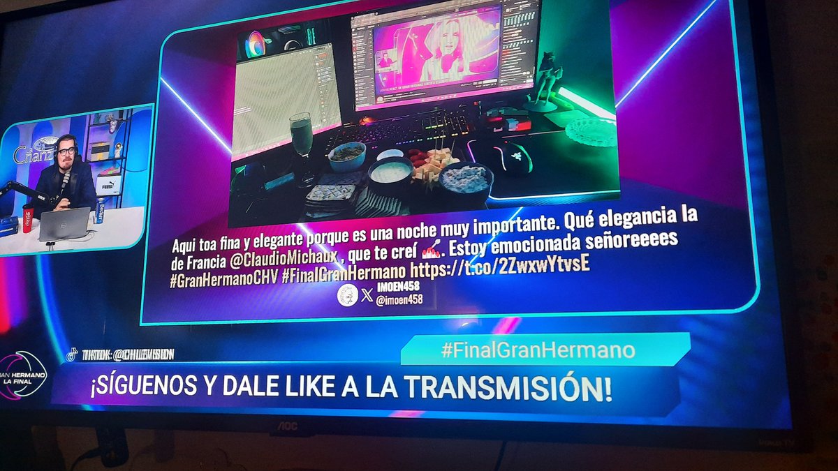 felipeaceit1's tweet photo. @ClaudioMichaux 
 mañana se trabaja pero hoy se ve el ultimo react con mi novia Khimberly Almendras, te esperamos en Enero en Arica 🎉🎉  #finalgranhermano https://t.co/WeKBdxz0VF