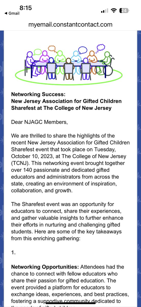 Very proud to have contributed to @NJAGCGifted latest newsletter with my colleague Erica Azar to report about the success of our #sharefest2023 event!
