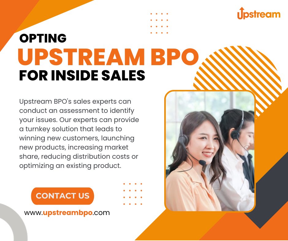 Unlock success with Upstream BPO's sales aficionados!  Elevate your business game with our tailor-made strategies
#hiring #people #hr #job #telemarketing #CX #inbound #outbound #hiringimmediately #insidesales #CustomerService #CallCenter #RemoteWork #OffshoreServices #Offshoring