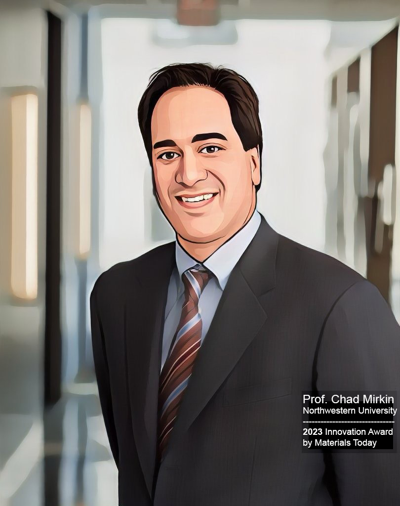 Please join me in congratulating Prof. Chad Mirkin (@NorthwesternU) on receiving prestigious 2023 Innovation Award (by @MaterialsToday) for his contributions to the discovery, synthesis and development of spherical nucleic acids (SNAs).