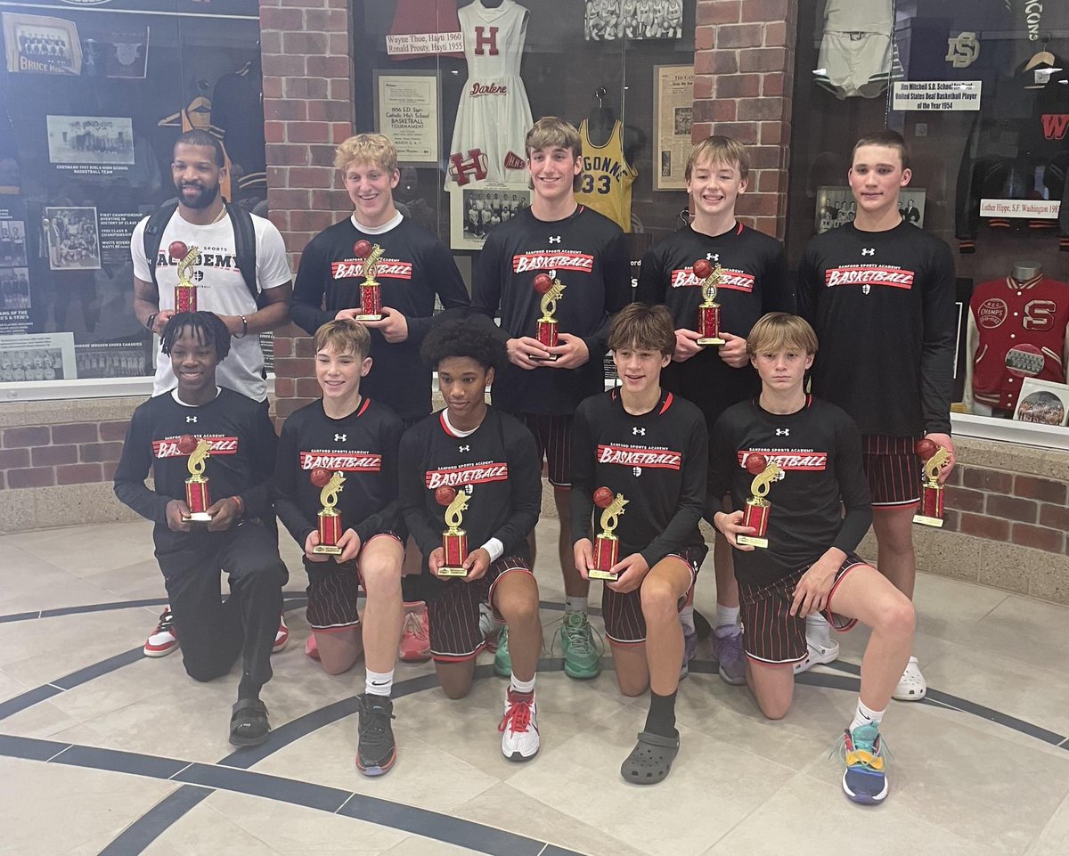 Congrats to the Sanford Sports Academy 8th grade boys black ⚫️ team for going 4️⃣-0️⃣ and winning the 🏆 at the <a href="/sanford_complex/">Sanford Sports Complex</a> Backboard Bash Tournament 🏟️ ‼️Well done, fellas!!

Physical, intense group of athletes! Always enjoyable watching them compete!

#SanfordSports