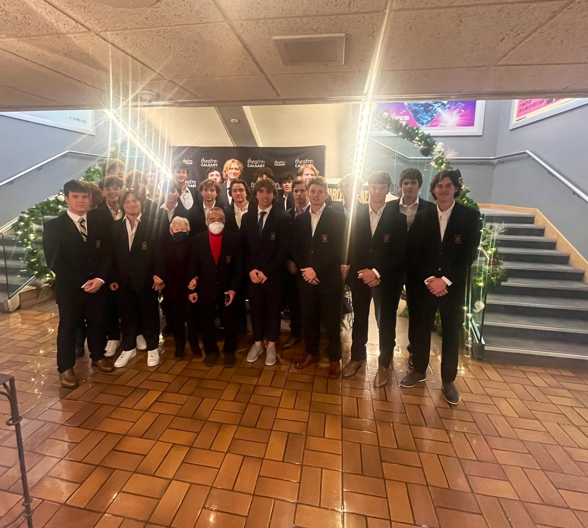 VABjets's tweet photo. Special thank you to long time VAB ambassadors Yukio &amp; Barbara Kitagawa for treating the team to our annual holiday tradition at Theatre Calgary - “The Christmas Carol.”  The Kitagawa’s have hosted the Jets in Calgary every year since 2006 (outside Covid). #onceajetalwaysajet https://t.co/PyP0HWnLHI