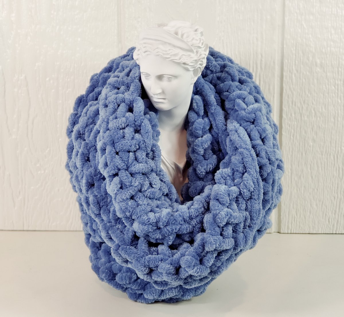 NEW ITEM
25% Off ALL Shop Items Until December 15, 2023
A Warm Loving Hug - Handmade Crochet Chenille Infinity Scarf | by 2DogzArt etsy.me/46O8XSE via @Etsy 
#denimblueinfinityscarf
#giftofawarmlovinghug
#giftsunder25
#shophandmadegifts
#shopsmallbusiness
#shop2DogzArt