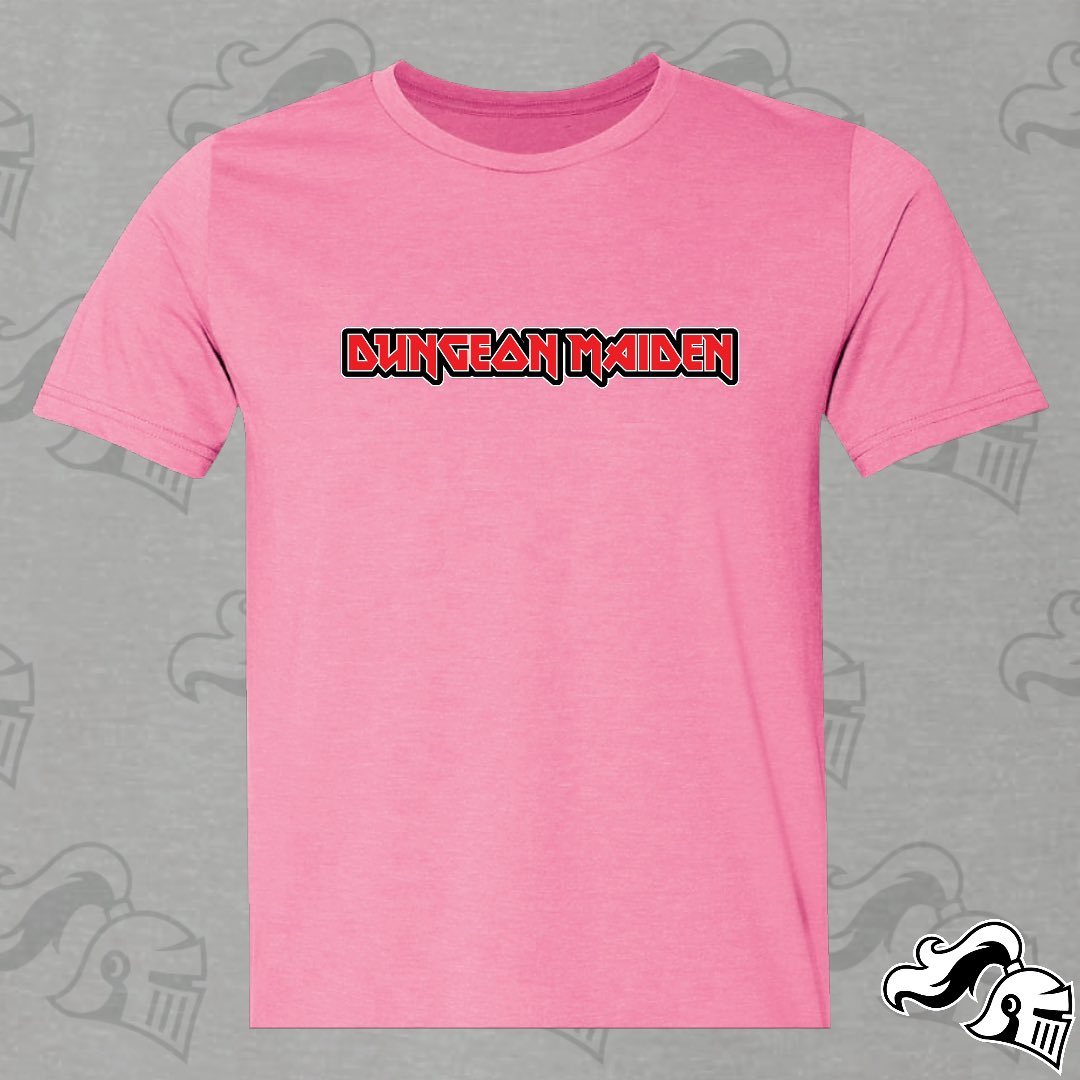 GameKnightShop's tweet photo. New Design!!!
DUNGEON MAIDEN.

Find it online at 
https://t.co/CFgyphCrua
Link in bio 
#rpg #rpggames #rpg #dice #dnd #dnd5e #dndbeyond #heavymetal #rockandroll #maiden #heavymetalmusic #bandshirt #shieldmaiden #tshirt #shirt #tshirtdesign #open #women #girl #warrior #womenrule https://t.co/dMJoTLsB93