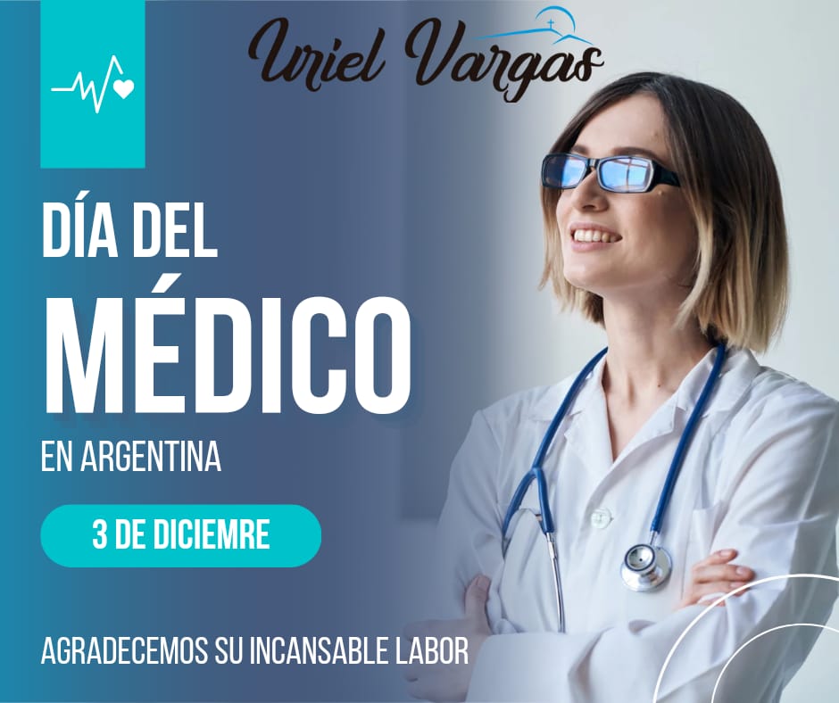 ¡Feliz día del Médico!
El saludos para todos los médicos de mí provincia, en especial para los que trabajan por la salud en nuestro querido Dpto.