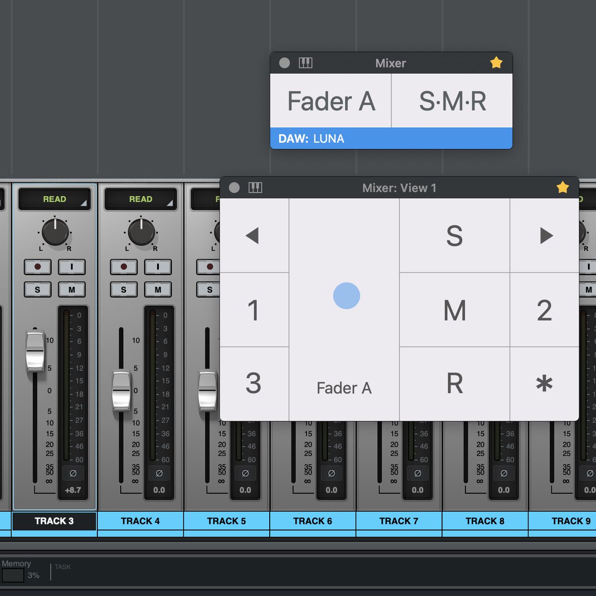 audioswiftapp's tweet photo. Coming up in the the next #AudioSwift beta update: Mixer Mode support for both @motutech Digital Performer and @UAudio LUNA. Quick access and control of faders and panning with simple touches on a trackpad. Still testing but it’s working nice. 👍 🧑🏻💻
#miditrackpad #madeinaDAW https://t.co/hSacCYj0TJ