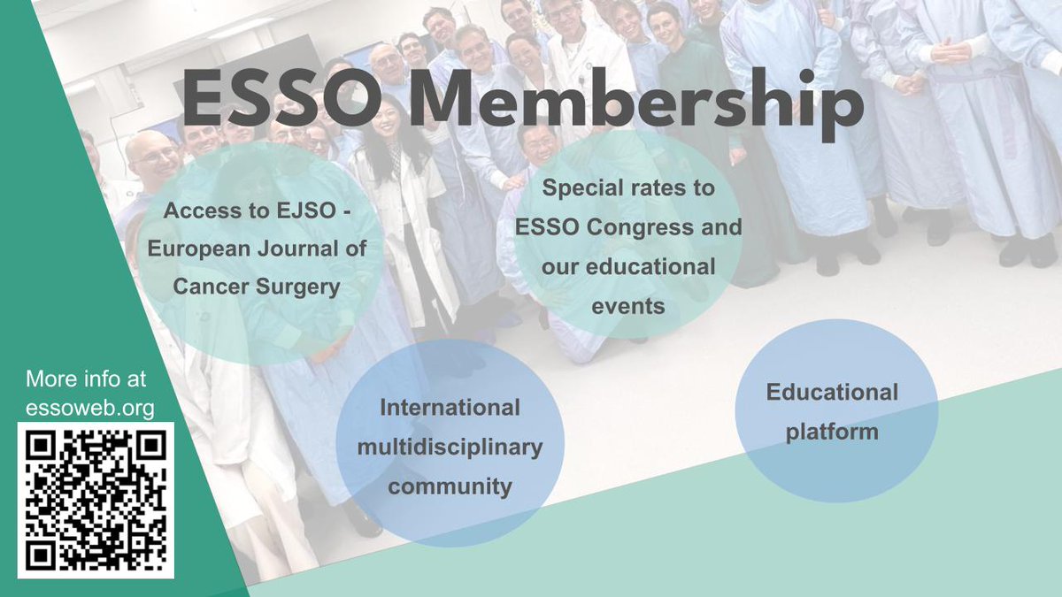 Be part of @ESSOnews & enjoy benefits for surgical training and education. #surgery #Oncology #Cancer @ejsotweets