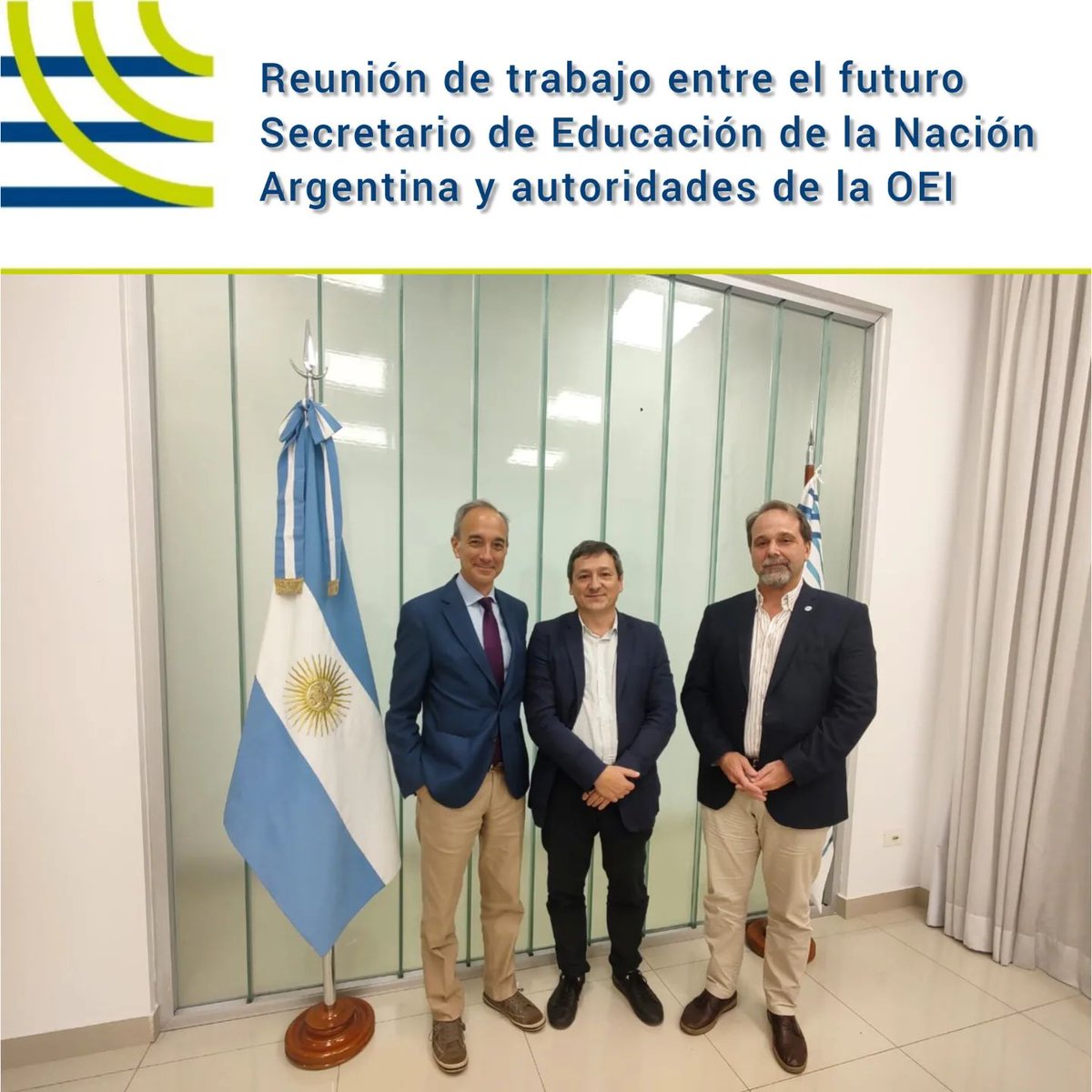 👥 Reunión de trabajo entre el futuro Secretario de Educación de la Nación Argentina, Carlos Torrendell y autoridades de la #OEI.

La nota en nuestra web 🔗 oei.int/oficinas/argen…
