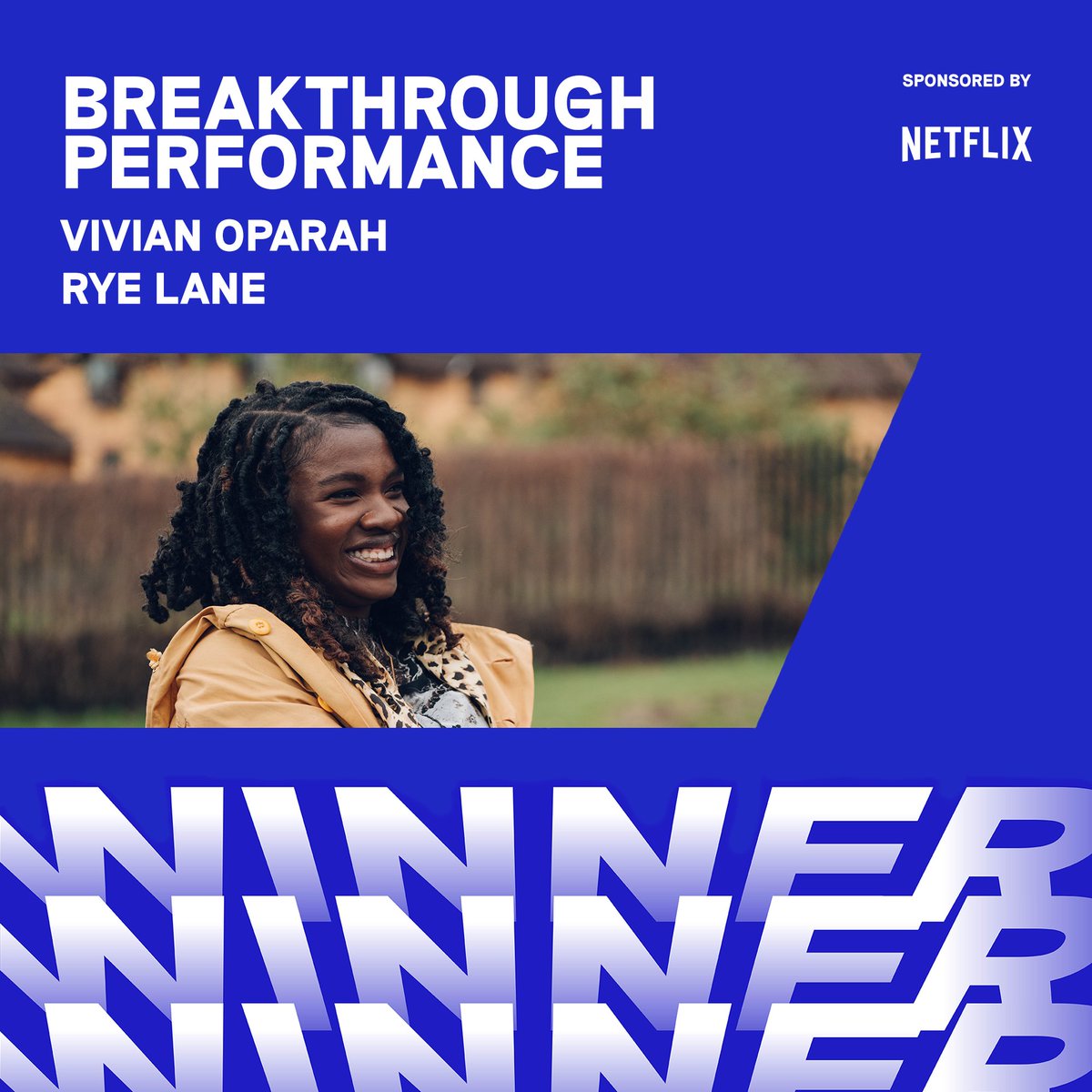 The #BIFA2023 award for Breakthrough Performance sponsored by Netflix goes to... Vivian Oparah (Rye Lane) For the full list of winners, check out bifa.film/awards/2023/wi…