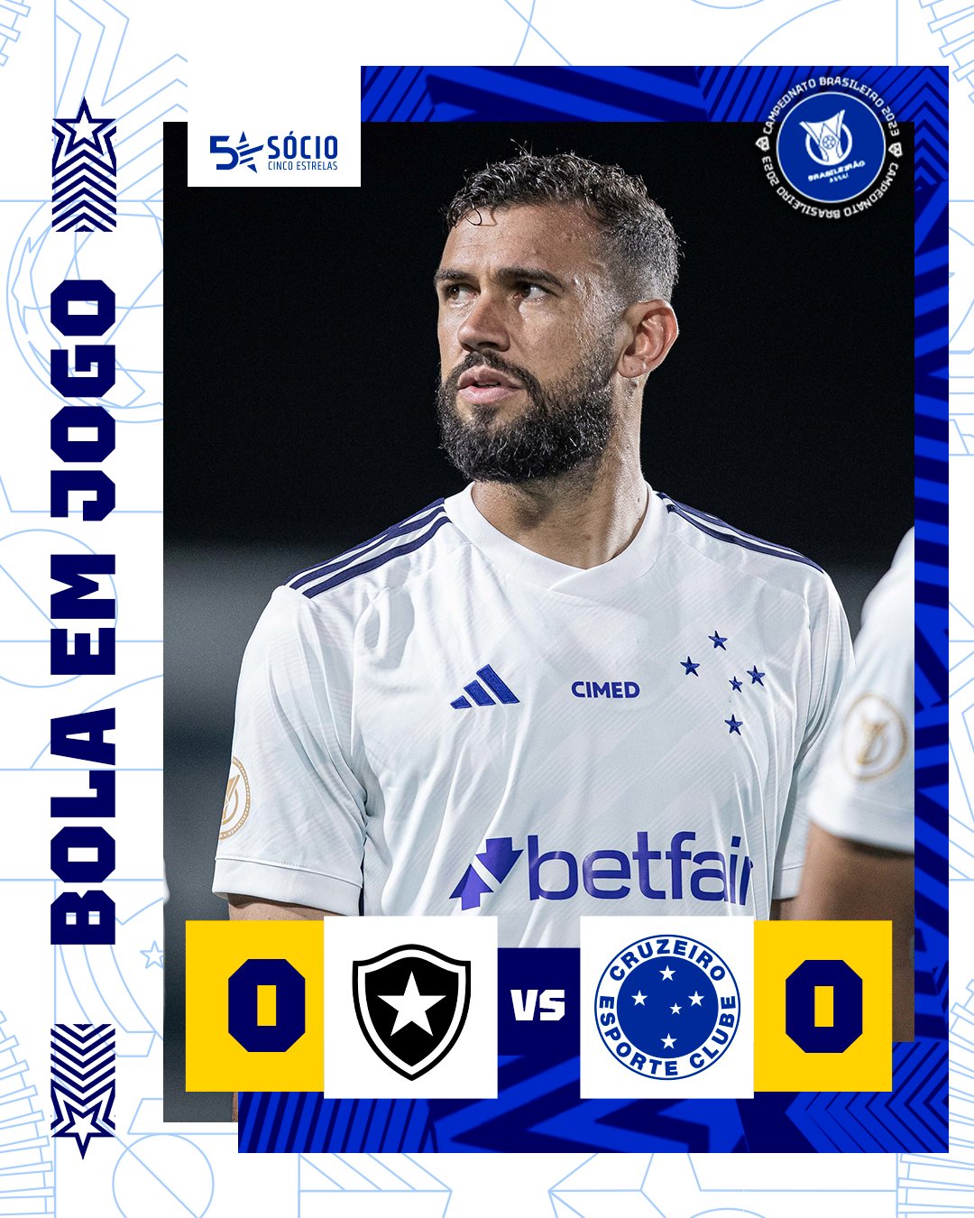 Cruzeiro Esporte Clube - 1T, 0' - Bola em jogo! ⚽️ VAMOS, CRUZEIRO! 🦊💙  #CRUxOFEC, 0x0 #DiaDeCruzeiro #CruzeiroCentenario 📺 Ao vivo:  bit.ly/Live-CRUxOFEC