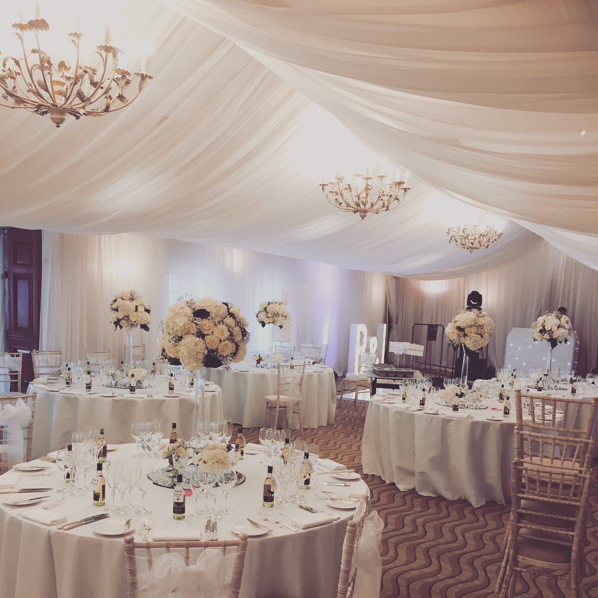 Ceiling drapes and wall drapes. The full venue draped combo.
Let us know how you would like us to drape your venue.

🤍Sophisticated Styling.🤍

Email michelle@rentevent.co.uk 

#weddingdrapes #weddingtrends2024 #weddingideas #brides #bridetobe #backdrops #cotswoldweddings