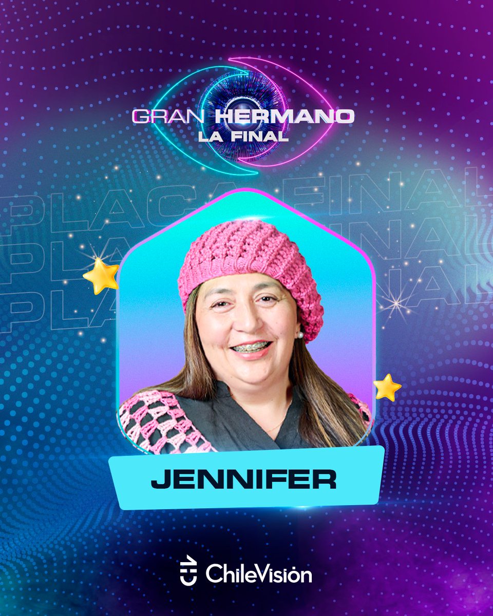 chilevision's tweet photo. ¡Apoya a tu favorita! 🤩

Si Jennifer es tu jugadora para ganar #FinalGranHermano, envía su nombre al 3331 y participa por $3 millones 📱

No te pierdas la final de #GranHermanoCHV HOY a las 23 hrs. Y revive el reality en @PlutoTVAR  👁️ https://t.co/XAsvVABvvO