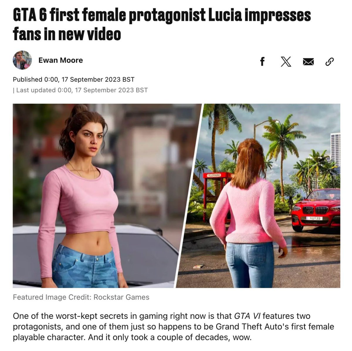 GTA 6: Grand Theft Auto's first female protagonist Lucia impresses fans in  new teaser