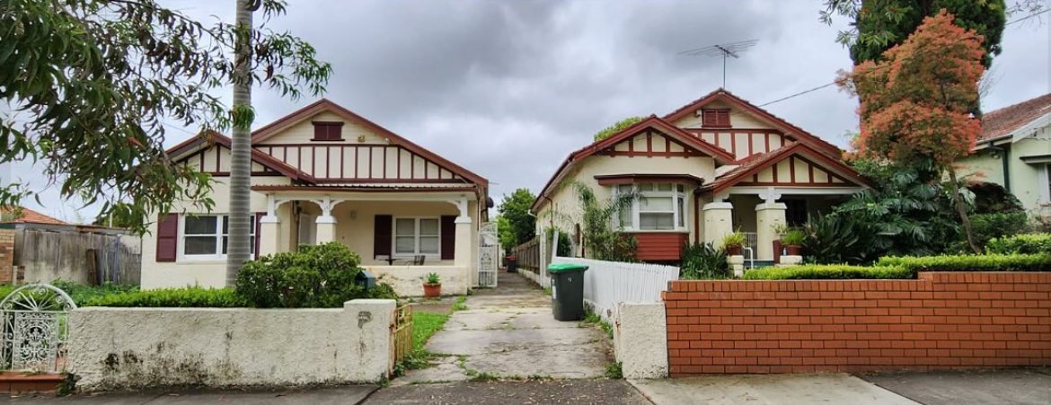 SydneyYIMBY's tweet image. This Tuesday we have the first test of the state govt’s new planning laws when Inner West tries to heritage list four $3m bungalows that would together form a development site for dozens of townhouses or low-rise apartments. 🧵 1/5

Attend the meeting: sydney-yimby.tidyhq.com/public/schedul…
